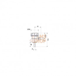 309T153; ARAG; Filtre aspirant D13-3/8"M 50 m; pièce detachée