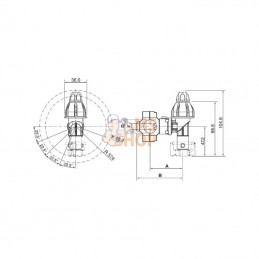 4063845CV; ARAG; Porte-buse réglable 1/2" 10 mm; pièce detachée