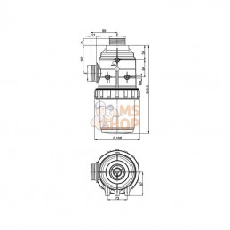 3172082; ARAG; Filtre d'asp. 2 1/2" 200-260 l/min; pièce detachée