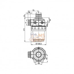 3122057; ARAG; Filtre asp. 1"1/4 filet.c. 16m; pièce detachée