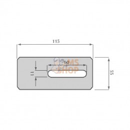 6040200; AMAZONE; Grattoir 55x115mm Amazone; pièce detachée