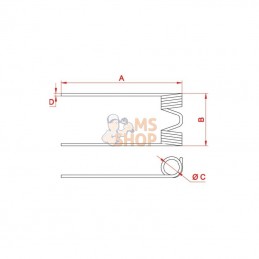 43783; AGRI-FAB; Dent de scarificateur p/450294; pièce detachée