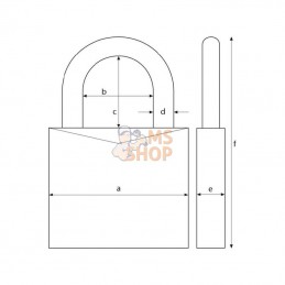 6040ABUS; ABUS; Cadenas laiton Typ 60 40mm Abus; pièce detachée