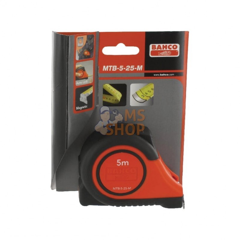 MTB525M; BAHCO; Mètre ruban 5m x 25mm magnétique; pièce detachée