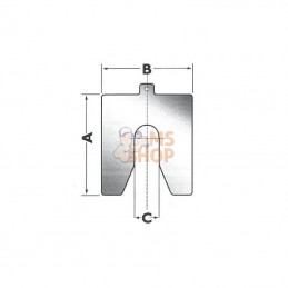 B100050; BETEX; Plaque de remplissage 100-050 CU; pièce detachée