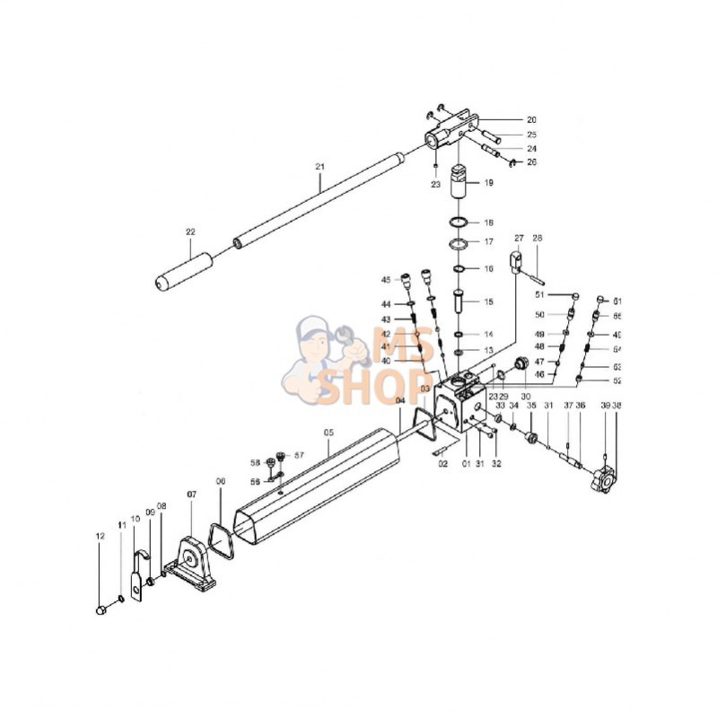 F0375BG; BETEX; Base de queue; pièce detachée