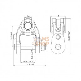 BR1A8045; BALTROTORS; Chapes BR1-A 80/45 Pivot 30; pièce detachée