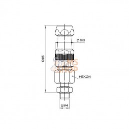 606101118; BRAGLIA; Buse de pulvérisateur M60 18mm; pièce detachée