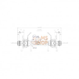 CS0N101CER10R10; BONDIOLI&PAVESI; Arbre de transmission S0 L : 1010mm, Bondioli&Pavesi; pièce detachée