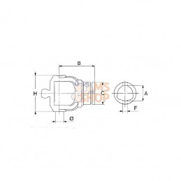 71G8W49WR7; BONDIOLI&PAVESI; Accouplement grand-angle 8; pièce detachée