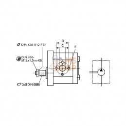 0510525074; BOSCH REXROTH; Pompe engrenages AZPF-12-011-R; pièce detachée