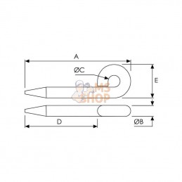WS3101; AUTRE MARQUE; Goupille de sécurité 9,5x109 mm; pièce detachée