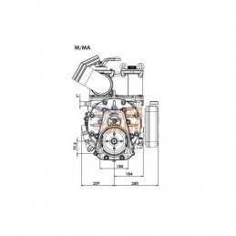 KPSB670HRA100; BATTIONI PAGANI; Entraînement hydraulique de pompe à vide 18620 l/min avec lubrification automatique et Ballast B