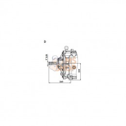 KPSB670DLA100; BATTIONI PAGANI; Entraînement de pompe à vide à prise directe CCW 18620 l/min avec lubrification automatique et B