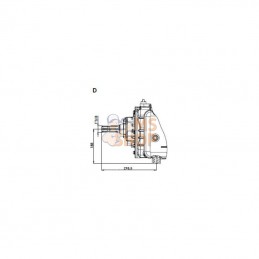 KPSB490DLA100; BATTIONI PAGANI; Entraînement de pompe à vide à prise directe 13520 l/min avec lubrification automatique et Balla