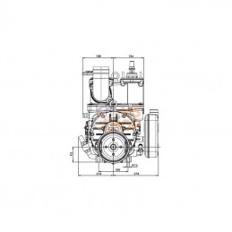 KPSB490HRA100; BATTIONI PAGANI; Entraînement hydraulique de pompe à vide 13520 l/min avec lubrification automatique et Ballast B