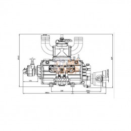 KPSB490PRA100; BATTIONI PAGANI; Poulie de pompe à vide 13520 l/min avec lubrification automatique et Ballast B.P.; pièce detaché