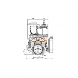 KPSB490PRA100; BATTIONI PAGANI; Poulie de pompe à vide 13520 l/min avec lubrification automatique et Ballast B.P.; pièce detaché