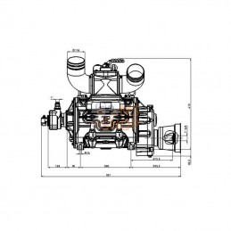 KPSB550DLA100; BATTIONI PAGANI; Entraînement de pompe à vide à prise directe 15270 l/min avec lubrification automatique et Balla