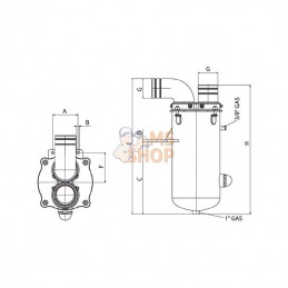 213E; BATTIONI PAGANI; Siphon 10 000-18 000 l/min B.P; pièce detachée