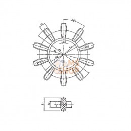 XW93898; DESCH; Étoile-X Hadeflex 98 x 38; pièce detachée