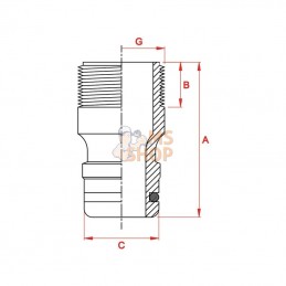 GA2920; GARDENA; Adaptateur filet mâle G 1/4"; pièce detachée