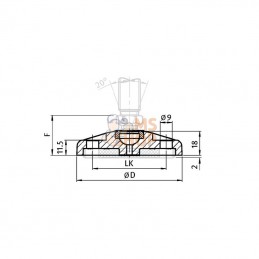 LEV3060ZBSG; FATH; Plaq.base zinc moulé av. trous; pièce detachée