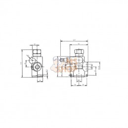 MTQA2VCM08; BUCHER; Régulateur de débit 3 voies 0-50l/min; pièce detachée