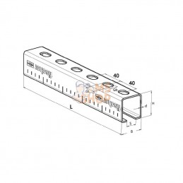 UNI30152; FISCHER; Rail de montage 30x15x2,00 2m; pièce detachée