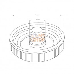 44907408; FIATAGRI; Bouchon de réservoir NH; pièce detachée