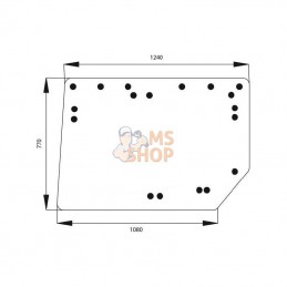 0011346430; CLAAS; Vitre arrière; pièce detachée