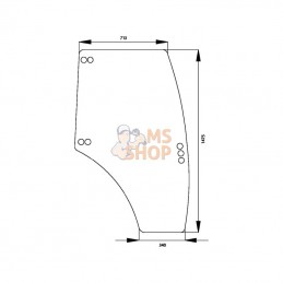 6000106469; CLAAS; Vitre de porte; pièce detachée