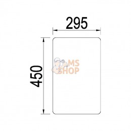 3146526R1; CNH; Vitre avant inf.; pièce detachée