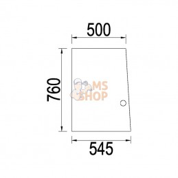 3217771R1; CNH; Vitre arrière coulissante; pièce detachée