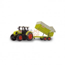 D739000; DICKIE; Tracteur Claas avec remorque 57 cm; pièce detachée