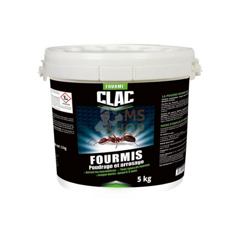 INCYP60015; CLAC; Poudre anti fourmis 5 Kg; pièce detachée