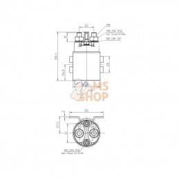 LA530020; ELECTRO MECANICA CORMAR; Relais d’alimentation unipolaire; pièce detachée