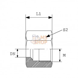 M10SRVS; DICSA; Ecrou 10S-M18x1,5 inox; pièce detachée