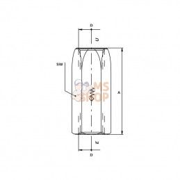 LCV10001RVS; DICSA; Cl anti-retour 1/2 0,5bar 316L; pièce detachée