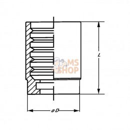 SFD12T06RVS; DICSA; Jupe à sertir Ø23x31mm DN6 acier inoxydable Dicsa; pièce detachée