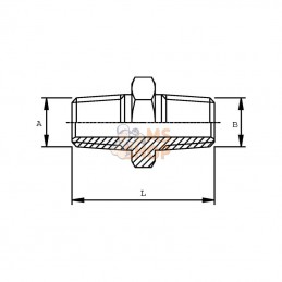 DNN04RVS; DICSA; DoubleNipple 1/4"x1/4" NPT ino; pièce detachée