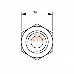 DNN04RVS; DICSA; DoubleNipple 1/4"x1/4" NPT ino; pièce detachée