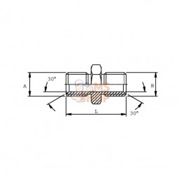 DNB08RVS; DICSA; Adaptateur double BSP-Inox 1/2; pièce detachée