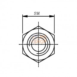 DNB08RVS; DICSA; Adaptateur double BSP-Inox 1/2; pièce detachée