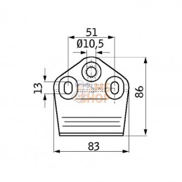 3322050; ESM; Porte-lame ESM; pièce detachée