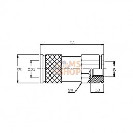 SKVF06C04; DNP; Coupleur face plane fem 1/4 BSP; pièce detachée
