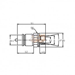 SKPM10S16; DNP; Coupleur mâle 3/8 M16x1,5-8S; pièce detachée