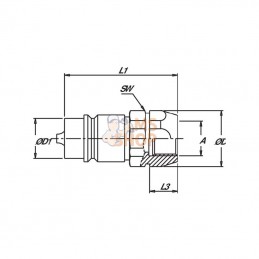 SKPM10D16; DNP; Coupleur mâle 3/8 M16x1,5; pièce detachée