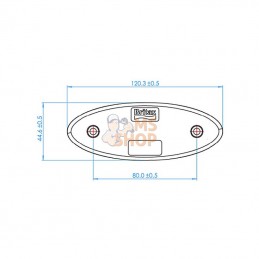 L4702LDV; BRITAX; Feu de gabarit LED ovale rouge; pièce detachée