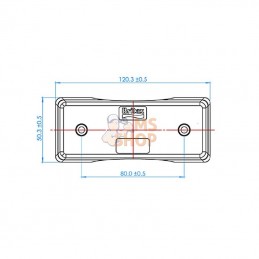 L4600LDV; BRITAX; Feu de gabarit LED rectangle blanc; pièce detachée